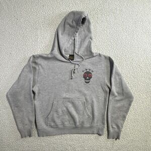 Obey Skull Rose Neither Noble Gray Graphic Hoodie Mens Size Medium